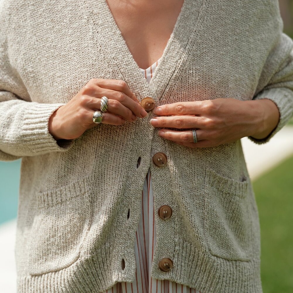 Jenni Kayne Cropped Cocoon Cardigan Sweater - Picture 2 of 7